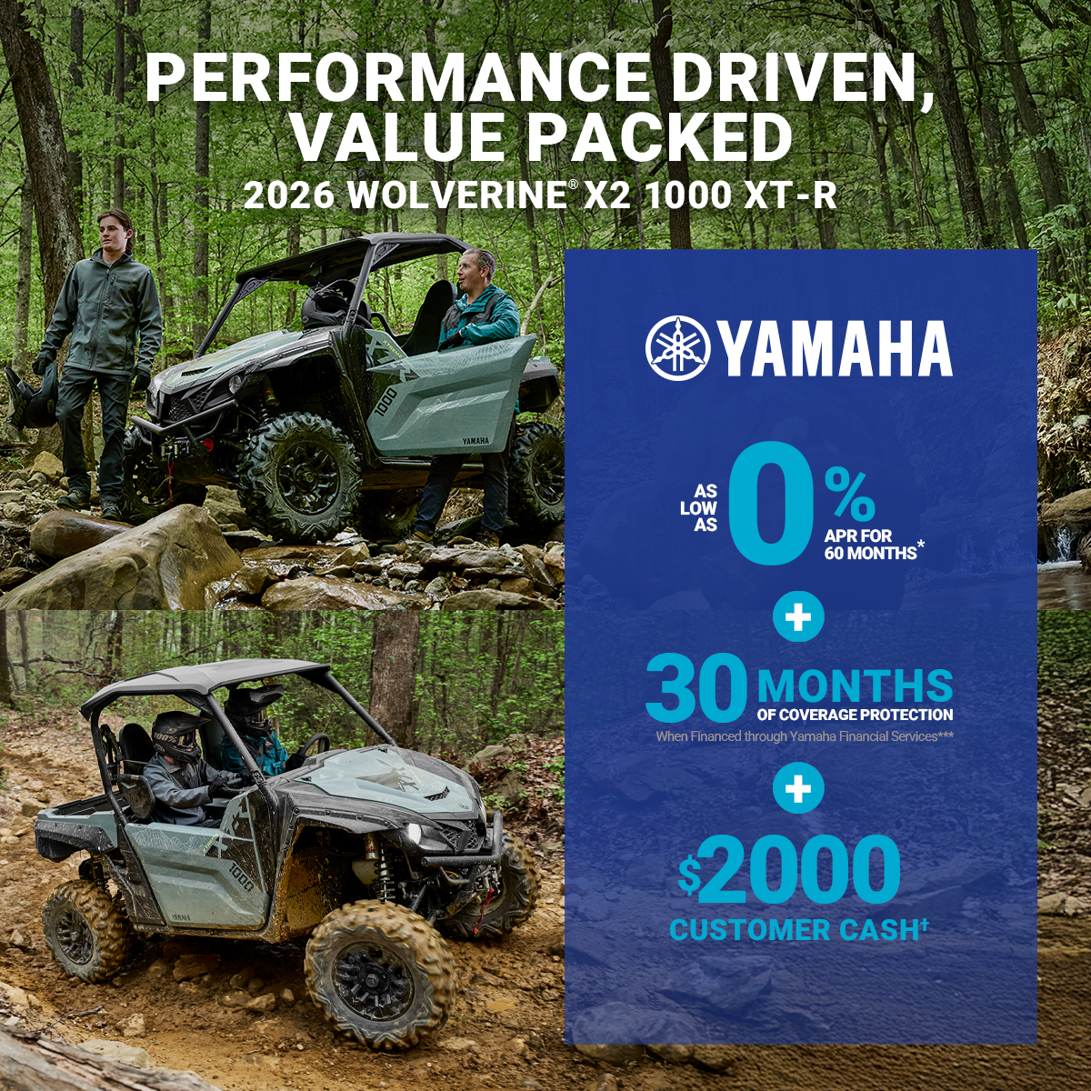 Yamaha Wolverine X2 - As Low As 0% APR for 60 Months